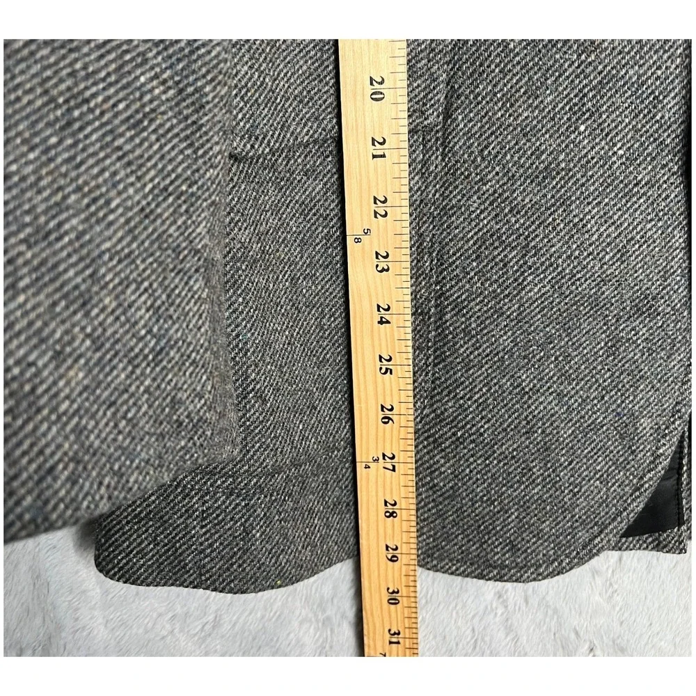 Vtg Pendleton 40 Grey Tweed Wool Blazer Black Yoke Sport Coat Made in USA Mens